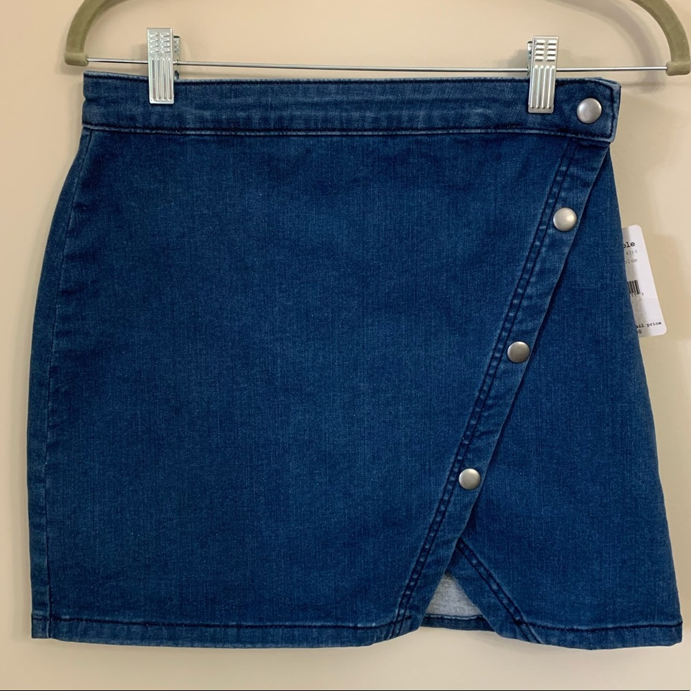 🌾 Free People wrap around denim skirt NWT